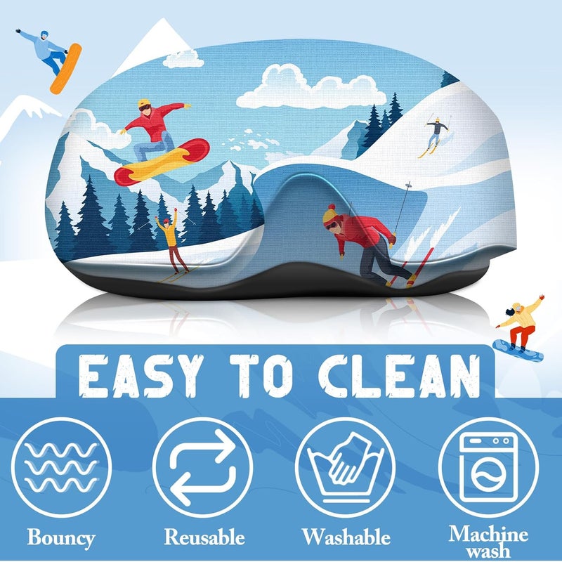 Haull 6 Pcs Ski Snowboard Goggle Cover Protectors Microfiber Protective Cover Sleeve Ski Goggle Case for Travel Storage - Image 3